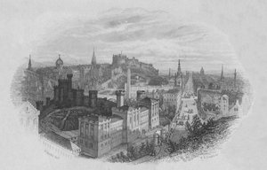 Edimburgo dalla Calton Hill, inizio-metà XIX secolo da William Home Lizars
