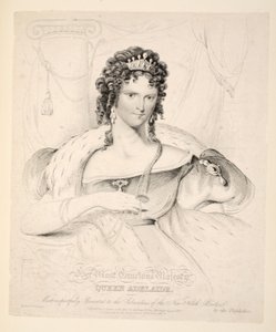 Sua Maestà la Regina Adelaide, presentata con il massimo rispetto agli abbonati del New North Briton da William Home Lizars