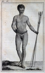 Uomo Khoikhoi (Ottentotto), da Travels of Le Vaillant into the interior parts of Africa da William Home Lizars