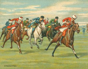 Gare Storiche e Moderne, Corse di Cavalli Cosacchi (cromolitografia) da William Hounsom Byles