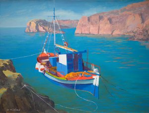 Barca Greca al Largo di Rodi da William Ireland
