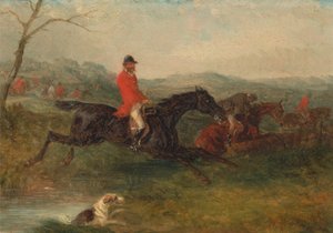 Caccia alla volpe: attraversamento di un ruscello da William J. Shayer