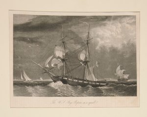 La Brigata U.S. Porpoise in una tempesta da William James Bennett