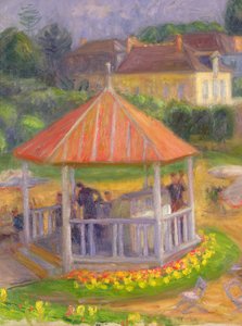 Bandstand (olio su tela su tavola) da William James Glackens