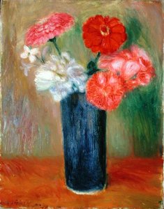 Fiori in un vaso blu da William James Glackens