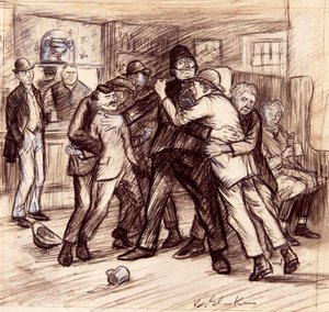Ci sono voluti quattro di noi per tenerli separati da William James Glackens