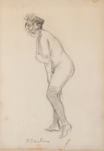 Donna nuda in piedi
