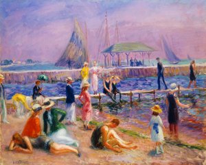 Molo della città - Blue Point, Long Island da William James Glackens