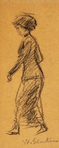 Donna che cammina verso sinistra da William James Glackens