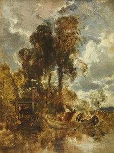 Cestini per anguille sul Tamigi da William James Muller