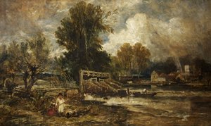 Trappole per anguille a Goring da William James Muller