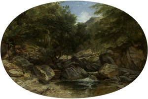 Ruscello roccioso a Lynmouth da William James Muller