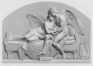 Cupido e Psiche (incisione) da William John Roffe