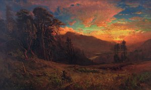 Un tramonto autunnale sul fiume Russian da William Keith