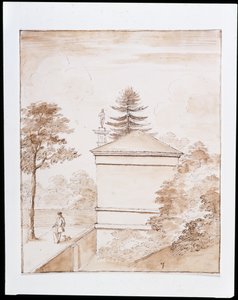 Chiswick, vista del lato della Casa dei Cervi presa dall