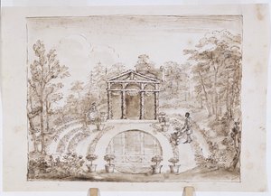Tempio floreale e piscina rotonda da William Kent