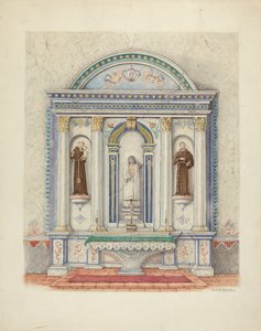 Altare laterale, Missione San Luis Rey da William Kieckhofel