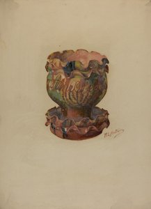 Vaso di Fiori e Vassoio Tedeschi della Pennsylvania da William L Antrim
