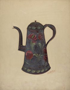 Caffettiera in latta da William L Antrim