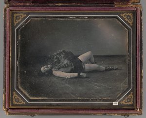 Ritratto Senza Titolo del Domatore di Animali Selvatici Jacob Driesbach con Giaguaro, 1850