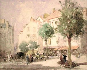 Una piazza di città continentale da William Lee Hankey