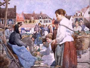 Un mercato in Bretagna da William Lee Hankey