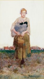 Una giovane donna che porta un fagotto da William Lee Hankey