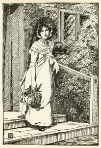 Illustrazione per Il villaggio abbandonato di Oliver Goldsmith (litografia a colori) da William Lee Hankey