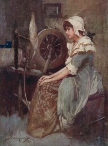 Illustrazione per Il villaggio abbandonato di Oliver Goldsmith (litografia a colori) da William Lee Hankey