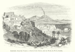 Napoli, dal Vomero (incisione) da William Leighton (after) Leitch