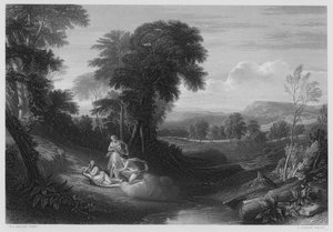 La nascita di Belphoebe e Amorett, dal quadro nella Collezione Reale da William Leighton (after) Leitch