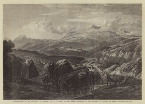 Mattina, vista nelle Highlands di Braemar, nella mostra invernale dell