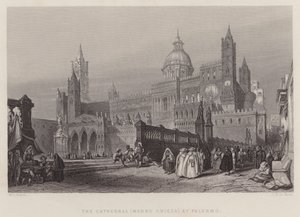 La Cattedrale (Madre Chiesa) a Palermo (incisione)