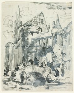 Ponte della città e portale da William Leighton Leitch