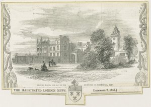 Draton Bassett - "Drayton Manor": incisione su legno, nd [c 1843] da William Linton