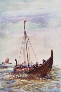 Nave da guerra del tempo di re Alfredo da William Lionel (after) Wyllie