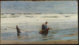 Raccolta di legna alla deriva, Olanda, 1877