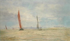 Forte di Hoo, fiume Medway da William Lionel Wyllie