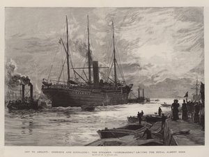 Verso Ashanti, Addio e Buona Fortuna!, il piroscafo Coromandel lascia il Royal Albert Dock