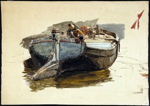 Casa galleggiante sul Tamigi (Inghilterra) da William Lionel Wyllie