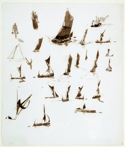 Studi di case galleggianti sul Tamigi (Inghilterra) da William Lionel Wyllie