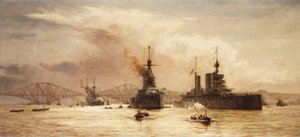 La prima squadra da battaglia che lascia il Forth per la battaglia dello Jutland, 1917