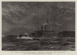 La Mobilitazione Navale, H M S Rodney che Corre il Blocco da William Lionel Wyllie