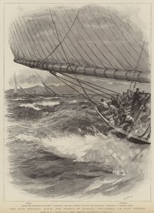 La regata di Nizza, la Britannia di SAR il Principe di Galles e facile vincitrice da William Lionel Wyllie
