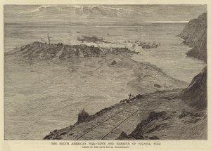 La guerra sudamericana, città e porto di Iquique, Perù da William Lionel Wyllie
