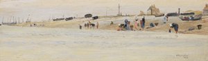 Lavandaie su una spiaggia da William Lionel Wyllie
