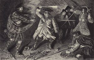 Combattimento nella locanda al Clachan di Aberfoil da William Lockhart Bogle