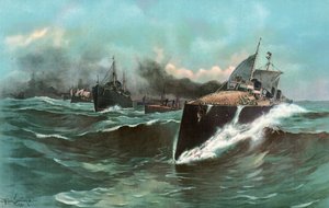 La flottiglia di torpediniere della Spagna in rotta dalle Canarie a Porto Rico da William Louis Jnr. Sonntag