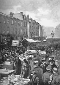 Middlesex Street, ex Petticoat Lane, una domenica mattina, 1891 da William Luker