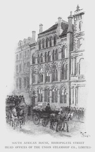 South African House, Bishopsgate Street, Sede centrale della Union Steamship Co, Limited da William Luker